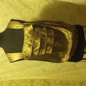 Chelsea and Violet Silk sleeveless top.  Color Steel. Size large